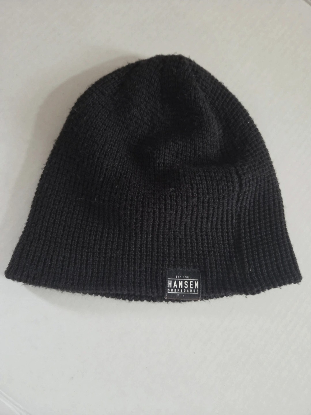 HANSEN Unisex Black Knit Beanie